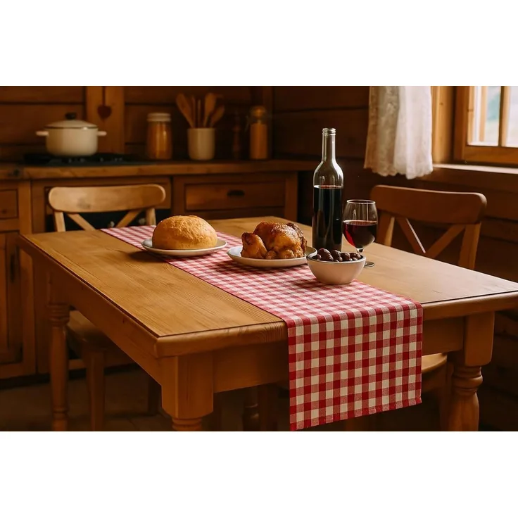 texpot Tischdecke kariert Landhausstil Bauernkaro 100% Baumwolle (1-tlg)