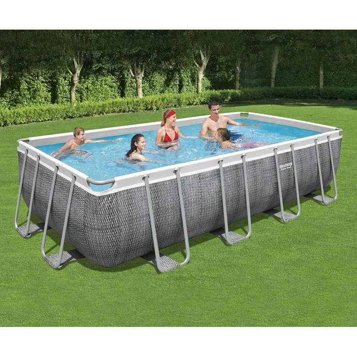 Power Steel™ Frame Pool, Grau, 549 x 274 x 122 cm – Bild 2