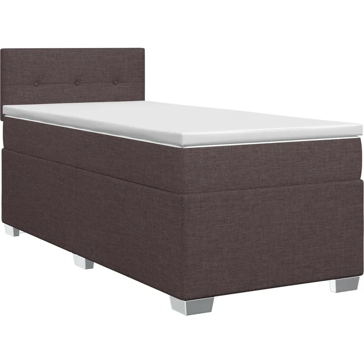vidaXL Boxspringbett mit Matratze Dunkelbraun 80 x 200 cm Stoff 3450351 – Bild 2