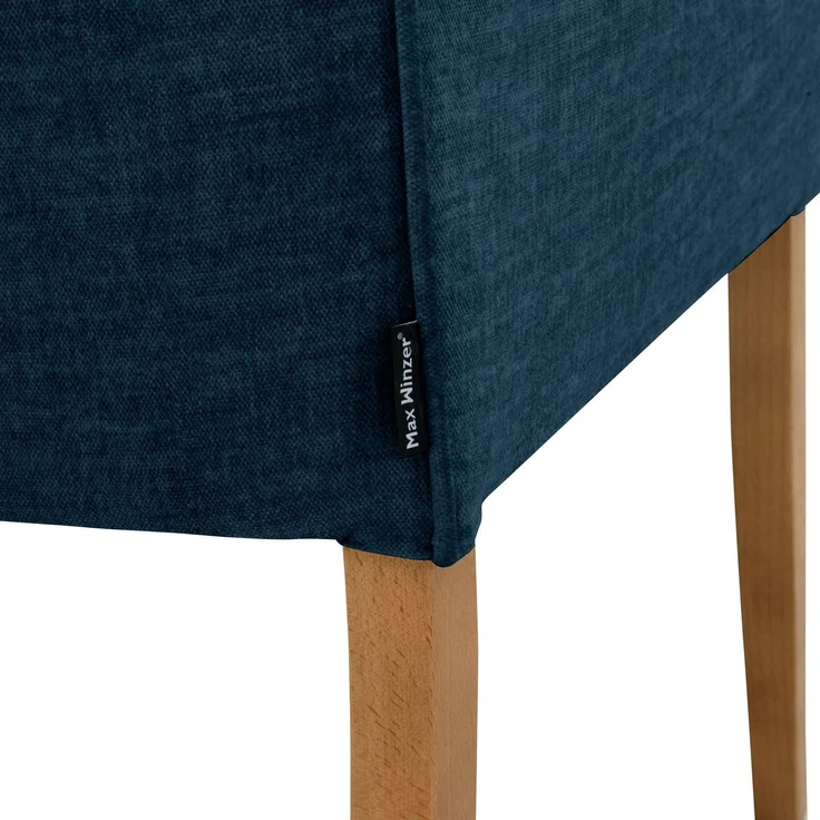 Polsterstuhl Katryn Samtvelours dunkelblau – Bild 5