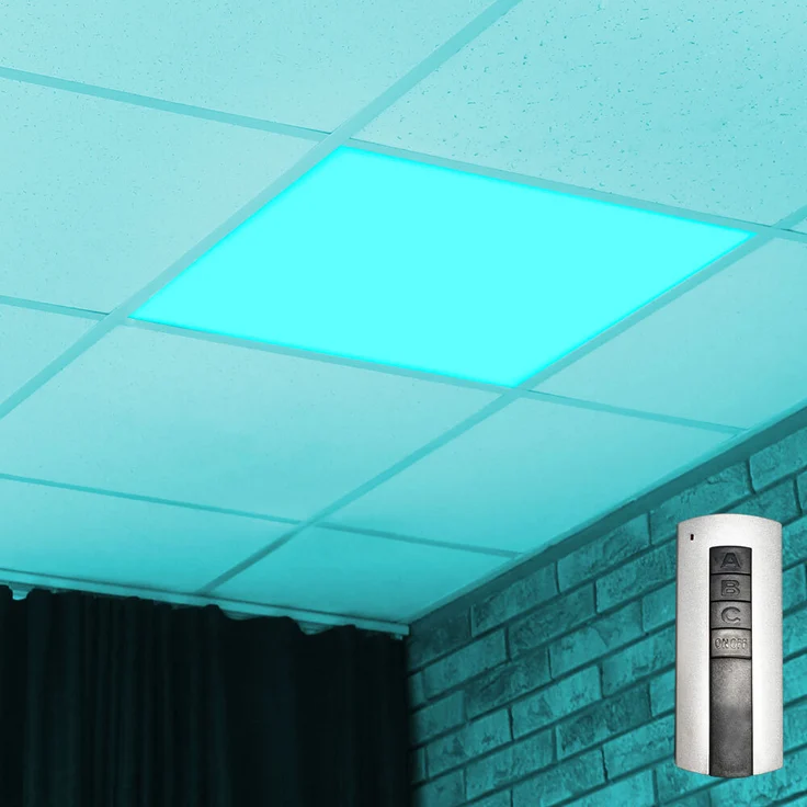RGB LED Einbaupanel, 768 Lumen, warmweiß, Fernbedienung, L 30 cm – Bild 2