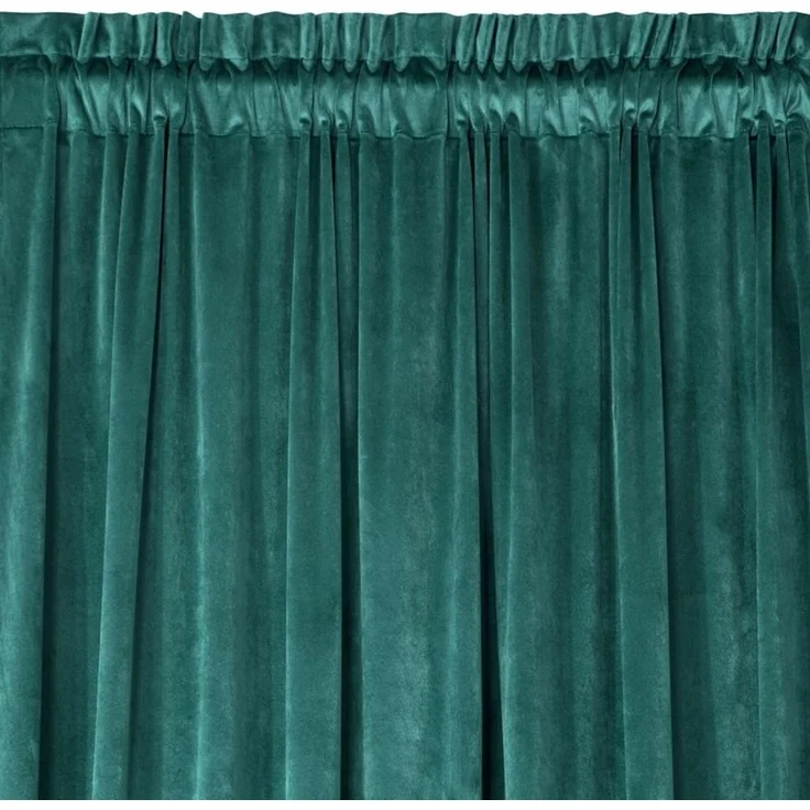 Samtvorhang Velours Vorhänge zum Wohnzimmer Prachtvoll Elegant dunkeltürkis 140x270 cm Kräuselband – Bild 5