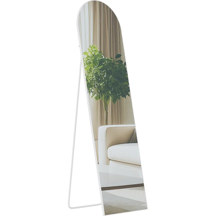 Standspiegel MALAGA - Glas Weiß matt 40x3x140 cm | Ganzkörperspiegel Freistehender Spiegel Groß Schlafzimmer – Bild 1