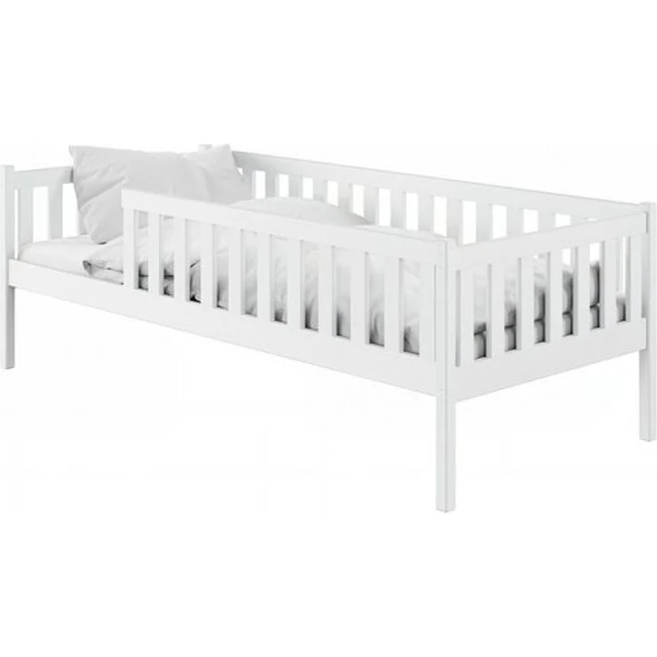 Kids Collective Kinderbett mit Rausfallschutz, Lattenrost und optionaler Matratze, Kinder Bett, 80x160 cm: von 3. bis 10. Lebensjahr, weiß – Bild 4