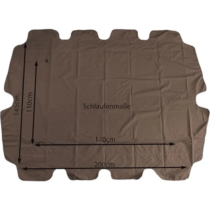 Hollywoodschaukel Dachbezug 200x145 cm Taupe Wasserdicht | Universal Ersatzdach Gartenschaukel 3 Sitzer | UV 50 Schaukel Dach Ersatz Bezug – Bild 4