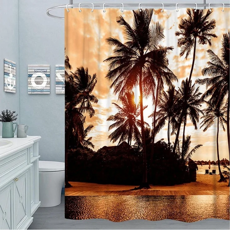 M&W DAS DESIGN Duschvorhang 180x200 Shower curtains Anti schimmel Waschbar – Bild 3