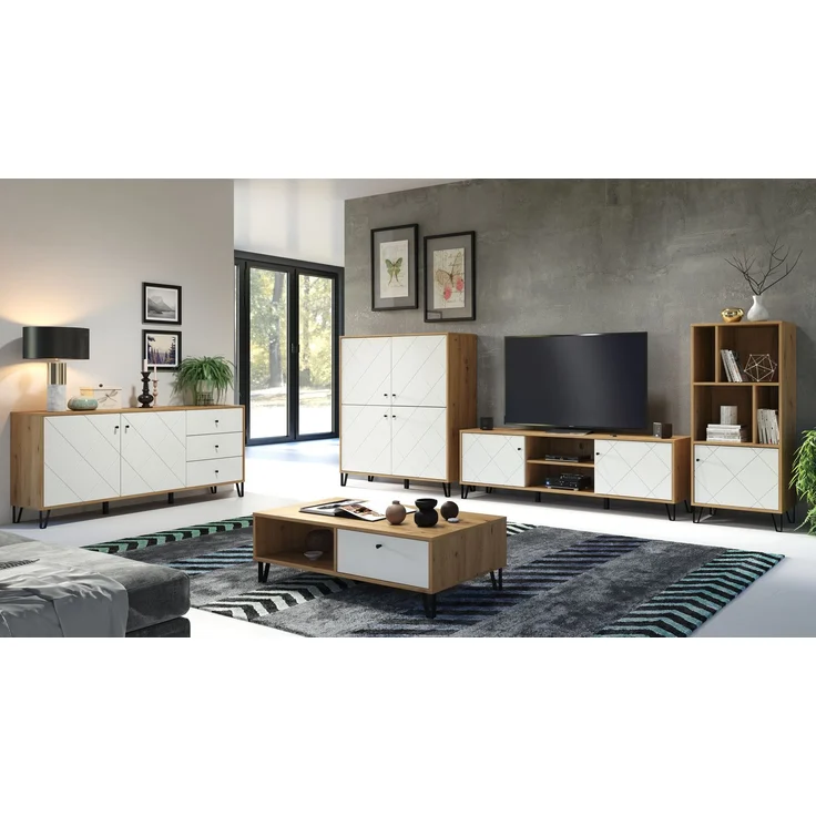 Trendteam 'Touch' Sideboard mit Soft-Close, Eiche Artisan weiß matt, 183 x 76 x 40 cm – Bild 20
