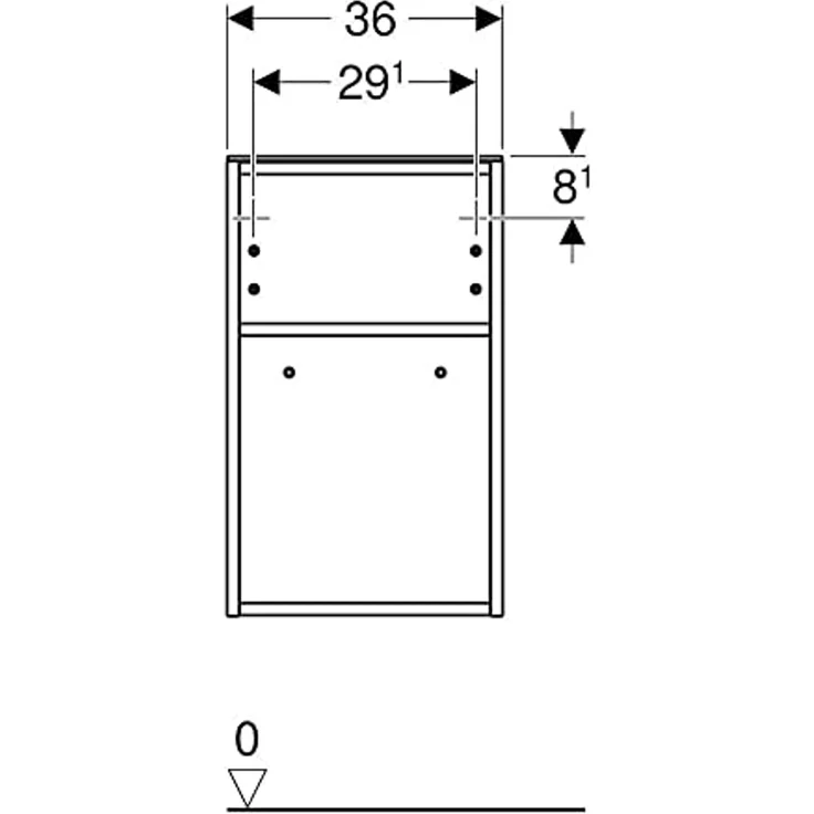 GEBERIT SMYLE SQUARE Badregal 36 cm breit, Anthrazit, 2 Fächer – Bild 5