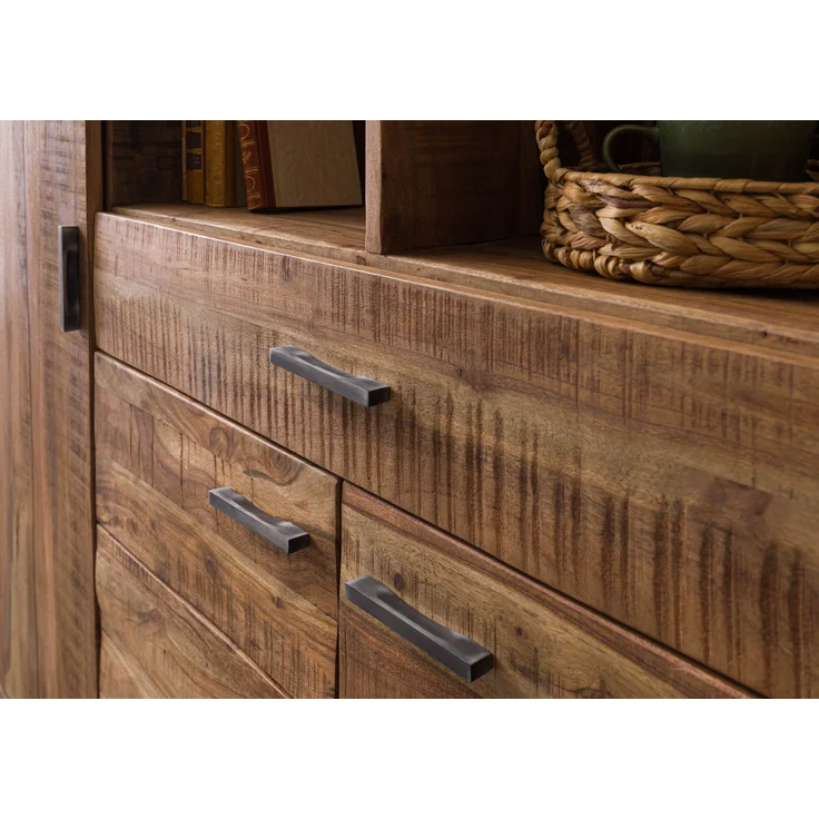 Highboard Akazie 140x40x150 natur lackiert BARK #115 – Bild 7