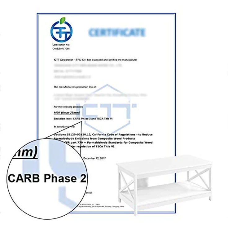 Yaheetech Kaffeetisch mit X-förmige Rahmen Sofatisch mit Viel Stauraum Couchtisch mit Ablagefläche Beistelltisch 100 cm L × 50 cm B × 45 cm H Weiß – Bild 9