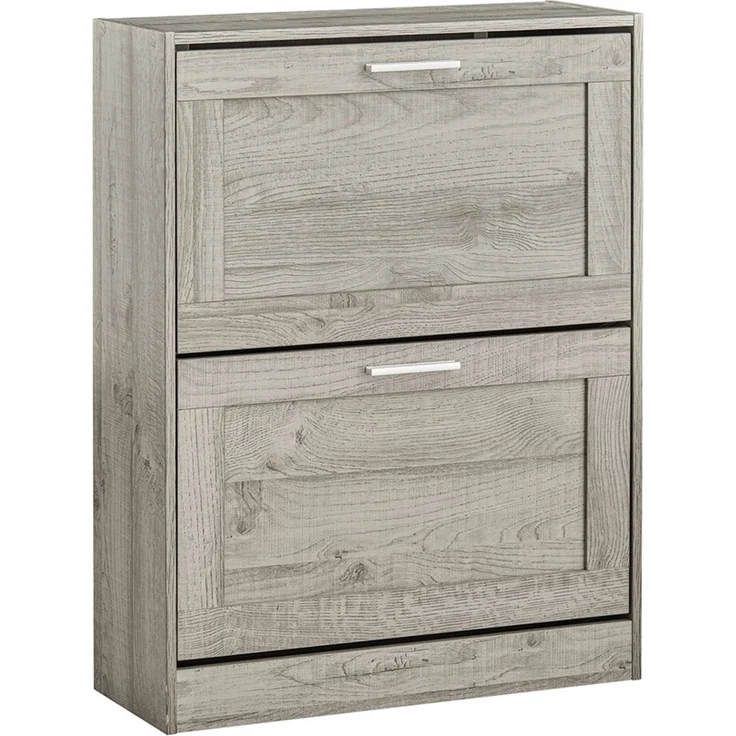 SoBuy FSR137-HG Schuhschrank, MDF, Papierfurnier, Hellgrau, 60 x 79 x 23 cm – Bild 1