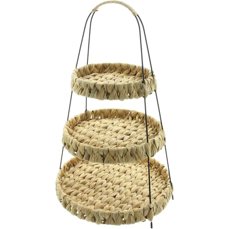 Etagere "Wasserhyazinthe" 52 cm hoch mit 3 Etagen, Obstetagere, Servierplatte, Cupcake & Muffin Ständer – Bild 4