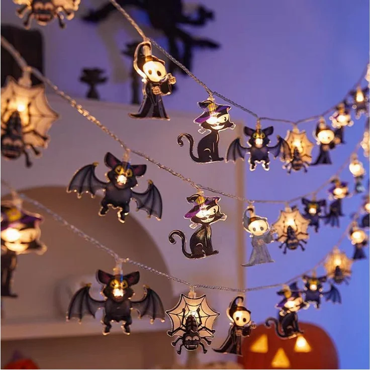 Bomiclss LED-Lichterkette Herbst Deko, Halloween Lichterkette 3 m 20 LED Lichter, für Halloween Theme Erntedankfest Weihnachtsfeiern – Bild 2