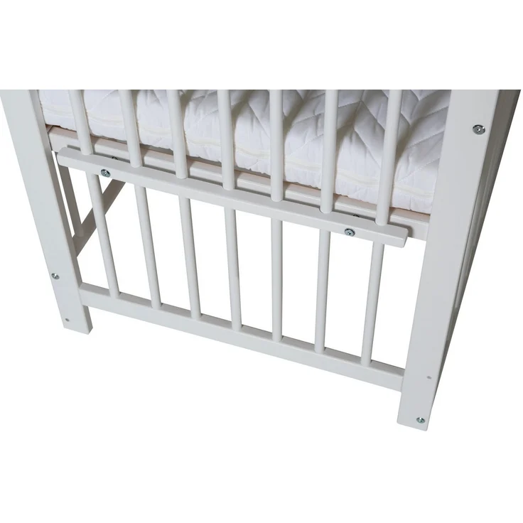 Schardt 'Micky' Beistellbett, weiß, 60x120 cm, inkl. Lattenrost und Umbausteiten, höhenverstellbar, umbaubar – Bild 3
