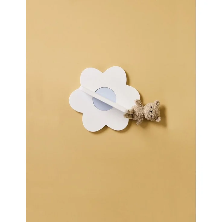 Kids Concept Wandregal Regalbrett Blume weiss 30 x 27 x 12 cm aus Holz - Motiv für Kinder – Bild 3