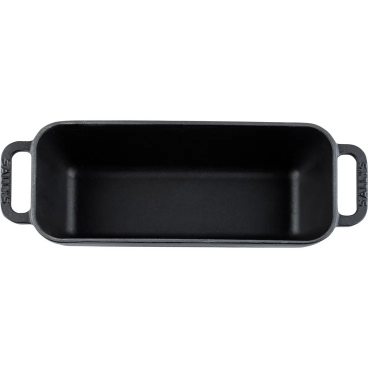 Sallys Brotbackform Hochwertiger Gusseisen-Bräter & Brotbackform Baba – 2,8 l rechteckig, (ideal zum Brotbacken & Braten, flach & gleichmäßig hitzebeständig Grill/Backofen), 38,6×13,6 ×14,5 cm / 2,8 l, Vollgusseisen mit Emaille – Bild 3