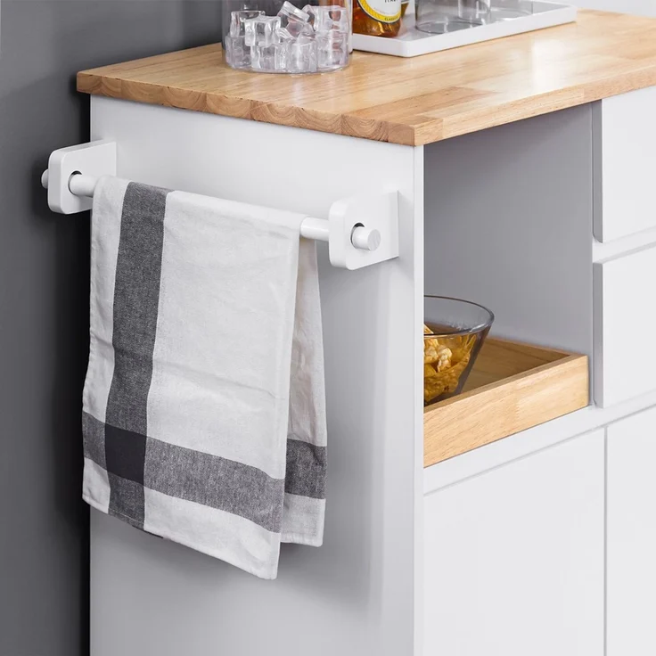 SoBuy FKW123-WN Küchenwagen, MDF, Lackiert, Weiß, 72 x 84 x 42 cm – Bild 4