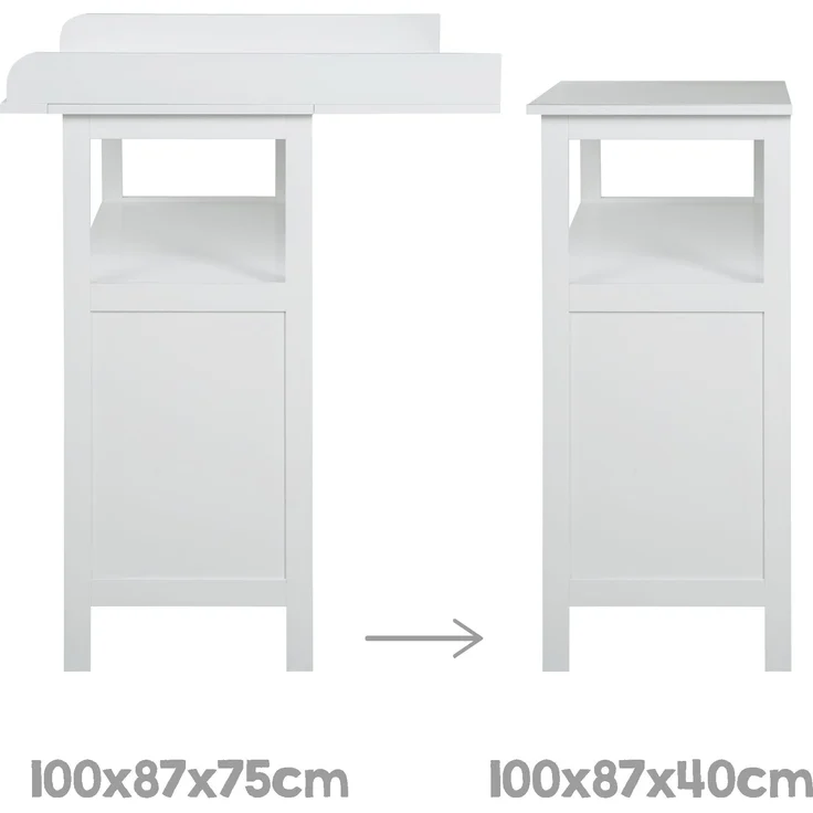 roba Wickelkommode 'Hamburg' mit Ansatz - 2 Schubladen - 2 Boxen - Wickelhöhe 92 cm - Weiß – Bild 4