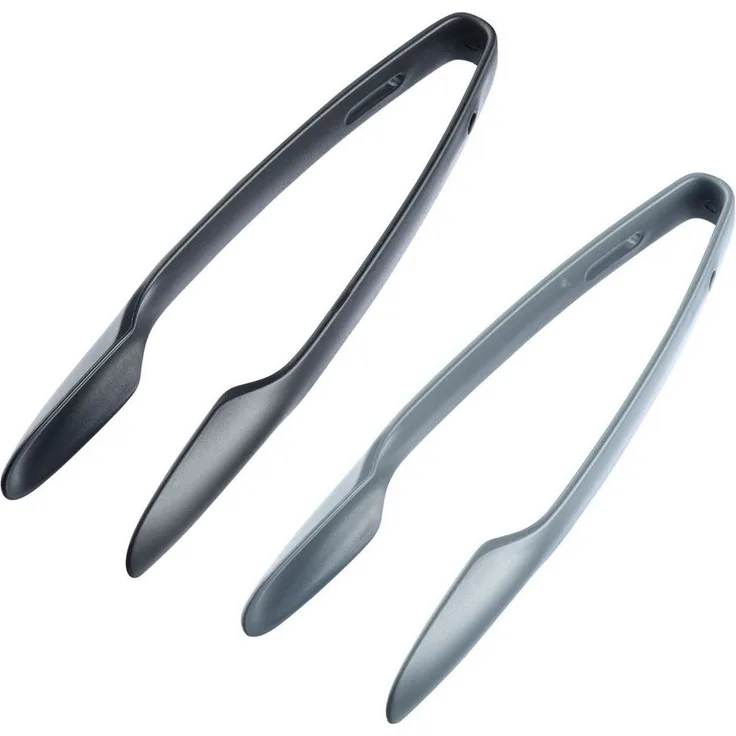 Thiru Servierzange Buffetzangen Set, geeignet für kleine & ölige Lebensmittel, spezielle Ausformung, ineinander gelegt platzsparend aufbewahrt