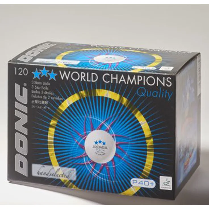 Donic Tischtennisbälle "Coach P40+ ***" - 120 Stück, weiß