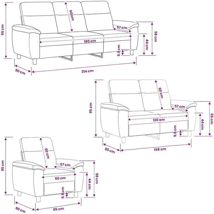 vidaXL Sofa-Set 3 pcs Olivegrün Kunstwildleder 3430665 – Bild 9