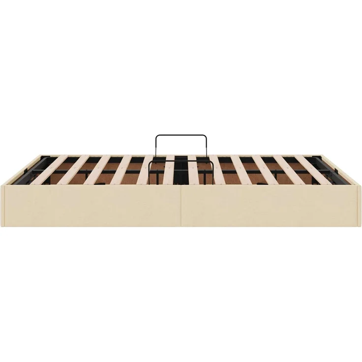 vidaXL Ottoman Bettgestell mit Speicher Creme 140 x 200 cm Stoff 3442830 – Bild 8