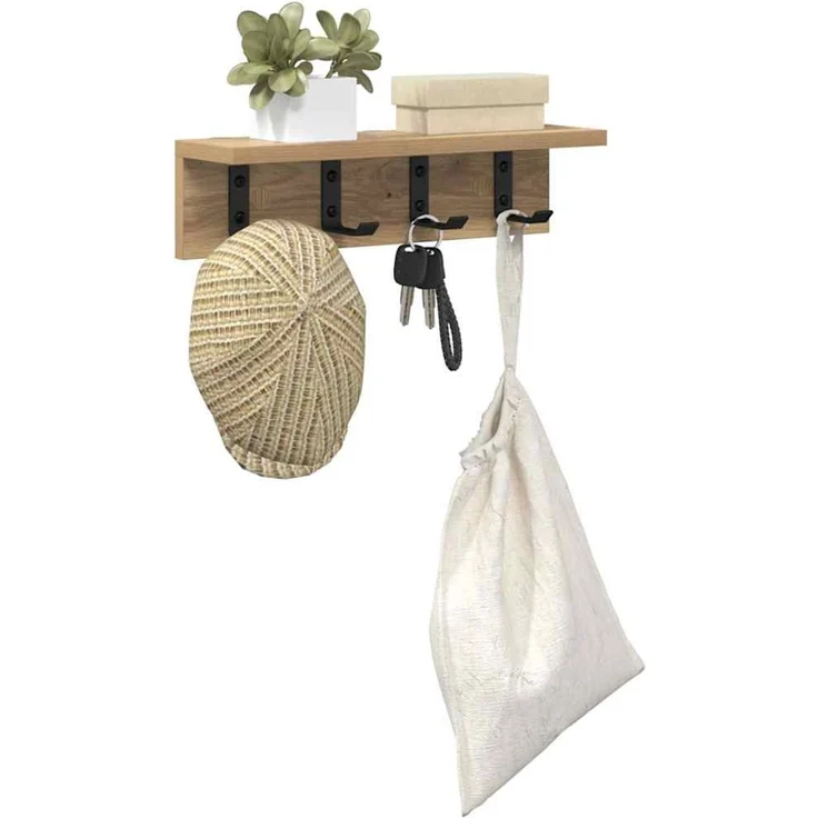 vidaXL Wandmontierter nachttisch Artisan-Eiche 40 x 10,5 x 10,5 cm 874354 – Bild 3