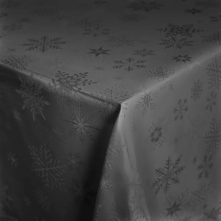 Douceur d'Intérieur, Tischdecke, rechteckig, 140x300 cm, Schneeflocken, Anthrazit, Jacquard – Bild 4