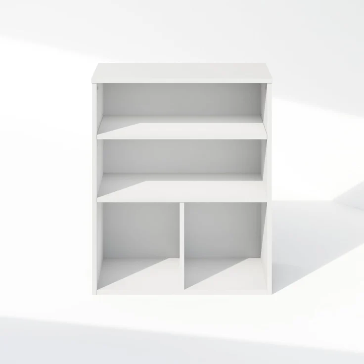 Furinno Reed 3-stufiges multifunktionales offenes Regal für Kleidung & Schrankaufbewahrung, Weiß – Bild 5