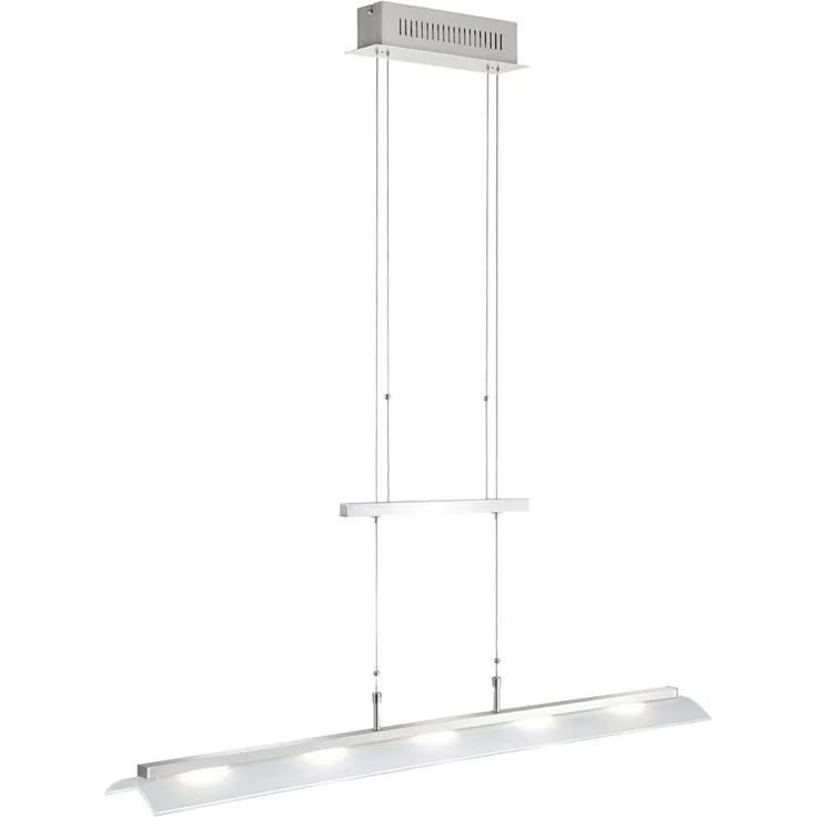 LED Hängeleuchte, Stahl, Glas satiniert, dimmbar, L 110 cm