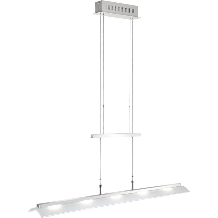 LED Hängeleuchte, Stahl, Glas satiniert, dimmbar, L 110 cm – Bild 1