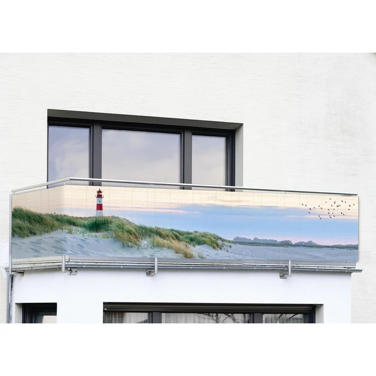 Maximex Balkon-Sichtschutz NORDSEEKÜSTE, Glasfaserverstärkte Balkonsichtschutzfolie, UV- und witterungsbeständig, Zuschneidbar, 5 m x 85 cm – Bild 9