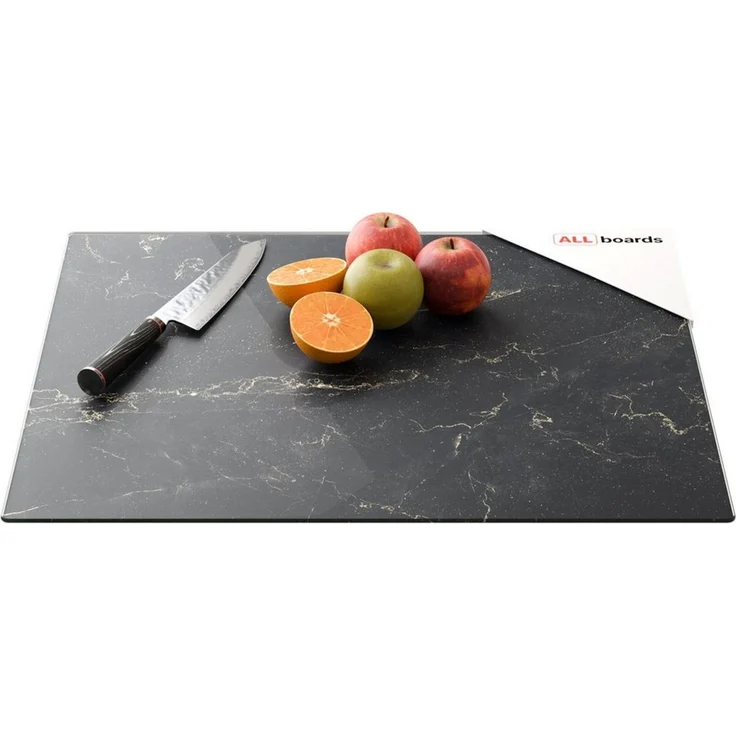 ALLboards Schneidebrett Glas Herdabdeckplatte Schneidebrett 52×60 cm Arbeitsplatte – Bild 1
