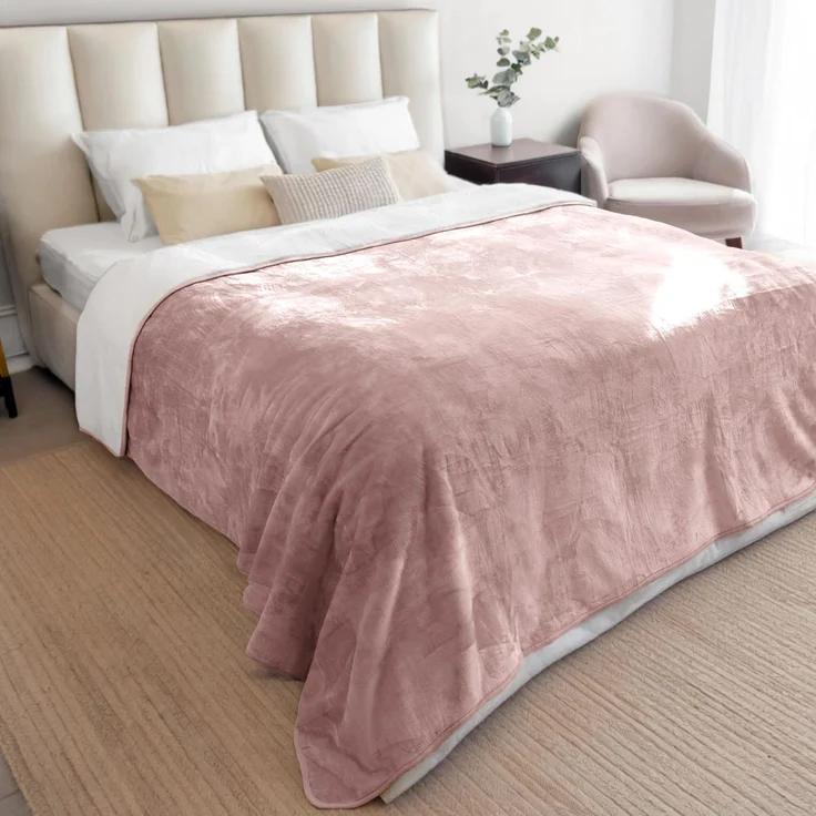 Dreamzie - wasserdichte Hundedecke Flauschig - 152x203cm - Hellrosa