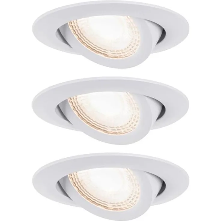 Paulmann No. 92985 Einbauleuchte 3er-Set schwenkbar 3-Step-Dim 3000K Weiß