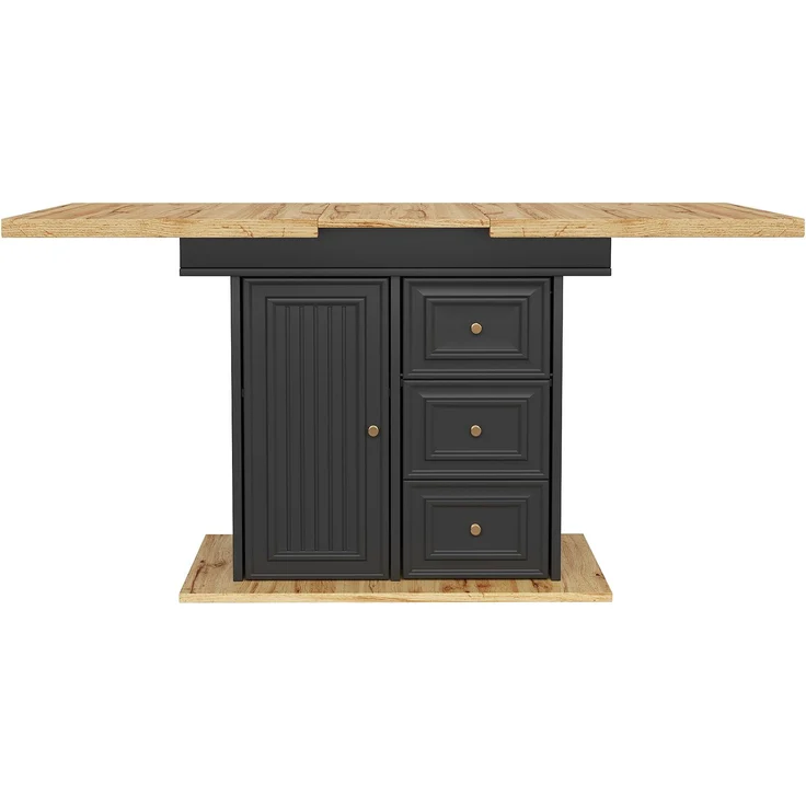 Esstisch Ausziehbar 110(140) x 80 x 75 cm Holztisch für Küche & Esszimmer - 6 Personen Esstisch - Maße Für Terrasse und Garten – Bild 10