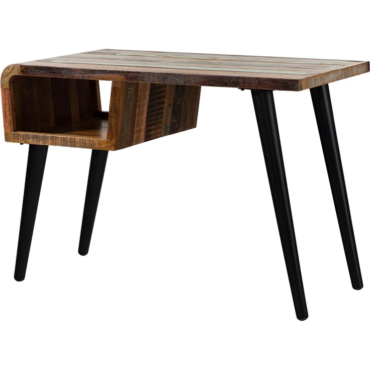 Schreibtisch Altholz 116x59x79 mehrfarbig lackiert SIXTIES #104 – Bild 1