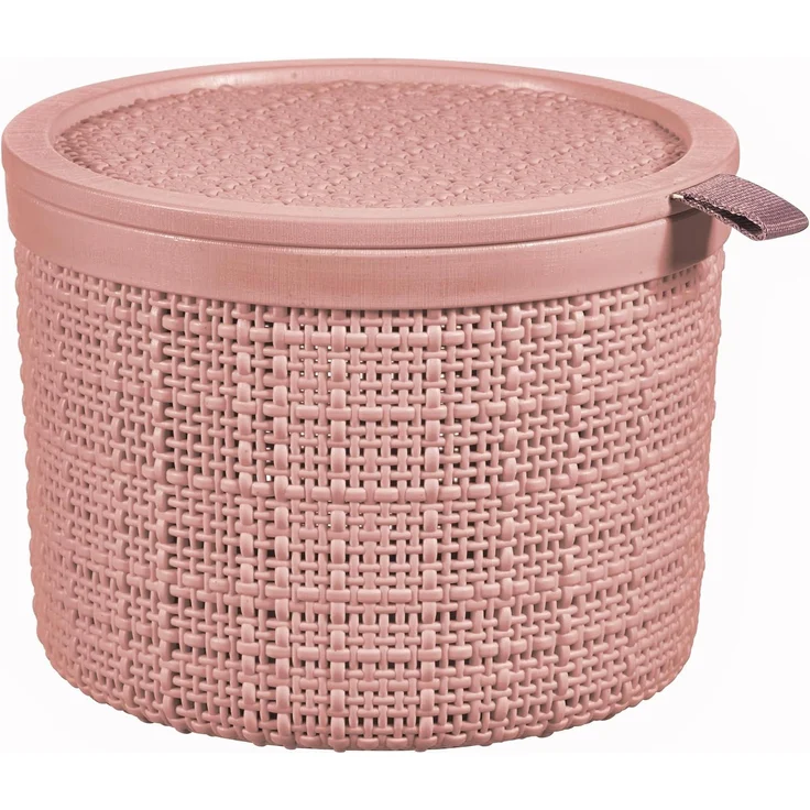 Curver runder Korb mit Deckel 2L pudriges Rosa – Bild 1