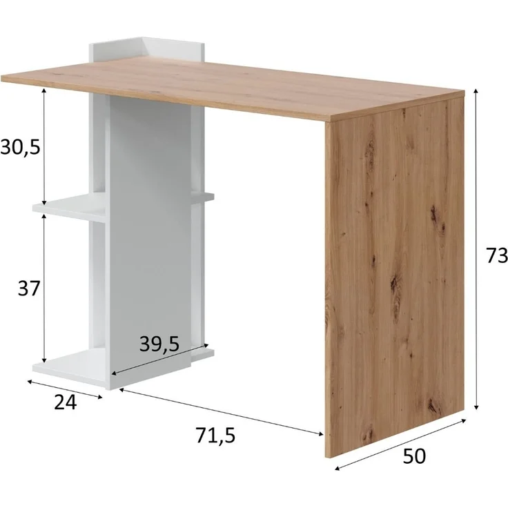 Calicosy Schreibtisch Kenia - L100 cm - Helles Holz – Bild 6