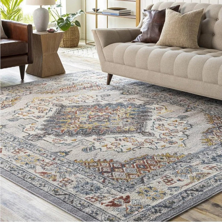 Livabliss Teppich CASABLANCA, rechteckig, Höhe: 12 mm, Vintage Orientteppich, Kurzflor Boho Wohnzimmerteppich, Läufer – Bild 1