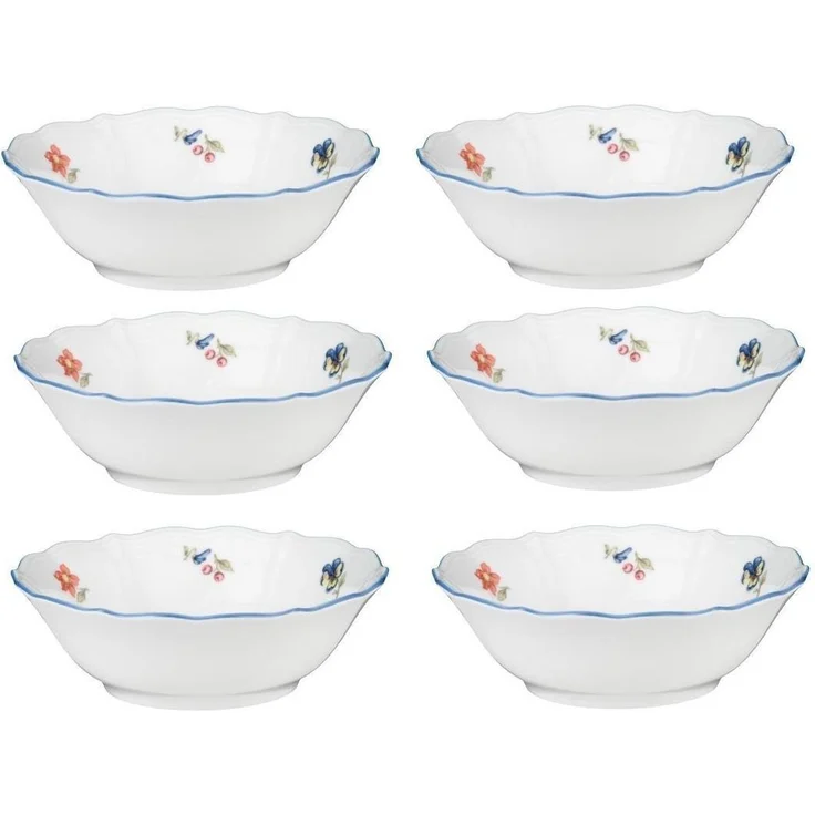 Seltmann Weiden Müslischale Seltmann Weiden Sonate Nostalgie 6 x Dessertschale rund 15,5 cm, Porzellan, (Spar-Set) – Bild 3