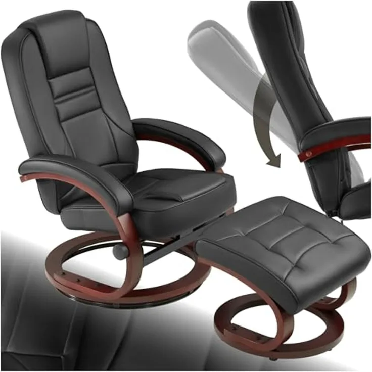 tectake Relaxsessel Fernsehsessel, mit Hocker
