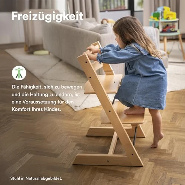 Stokke 'Tripp Trapp' Hochstuhl, Oak Black, höhenverstellbar, Buche massiv, bis 110 kg – Bild 8