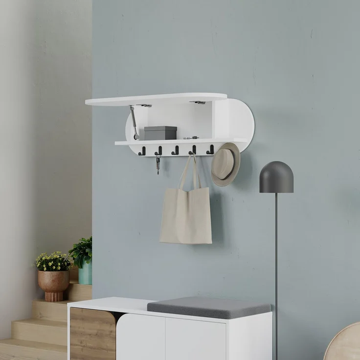 Skye Decor 'Kroma Hanger - White' Garderobenständer, Weiß, 84 x 28,5 x 15,5 cm – Bild 5