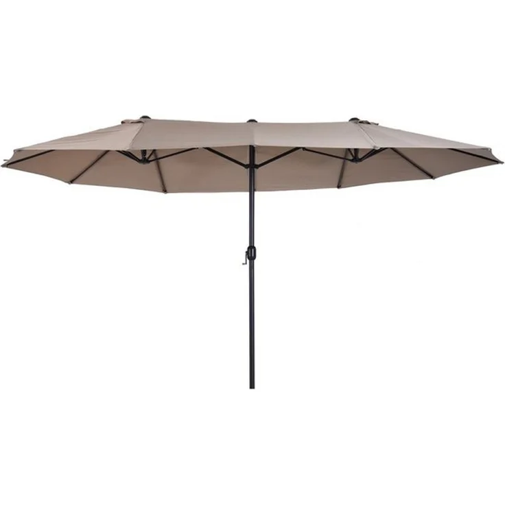 Outsunny Sonnenschirm Terrassenschirm mit Handkurbel, LxB: 460x270 cm, Doppelsonnenschirm, Gartenschirm, ohne Schirmständer – Bild 4