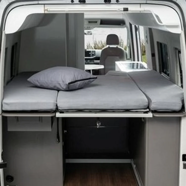 BLACK FOREST FOX Spannbettlaken VW Grand California 680 Heckbett 3 tlg. Schonbezug Cuddly Full Cover, Polyester, Gummizug: ohne, (3 Stück), YKK-Reißverschluss,3D Air Mesh – Bild 6