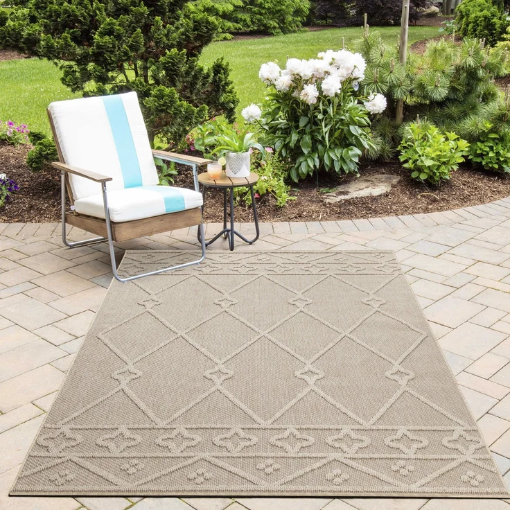 Outdoor Teppich Piero Läufer - 80x150 cm - Beige – Bild 2