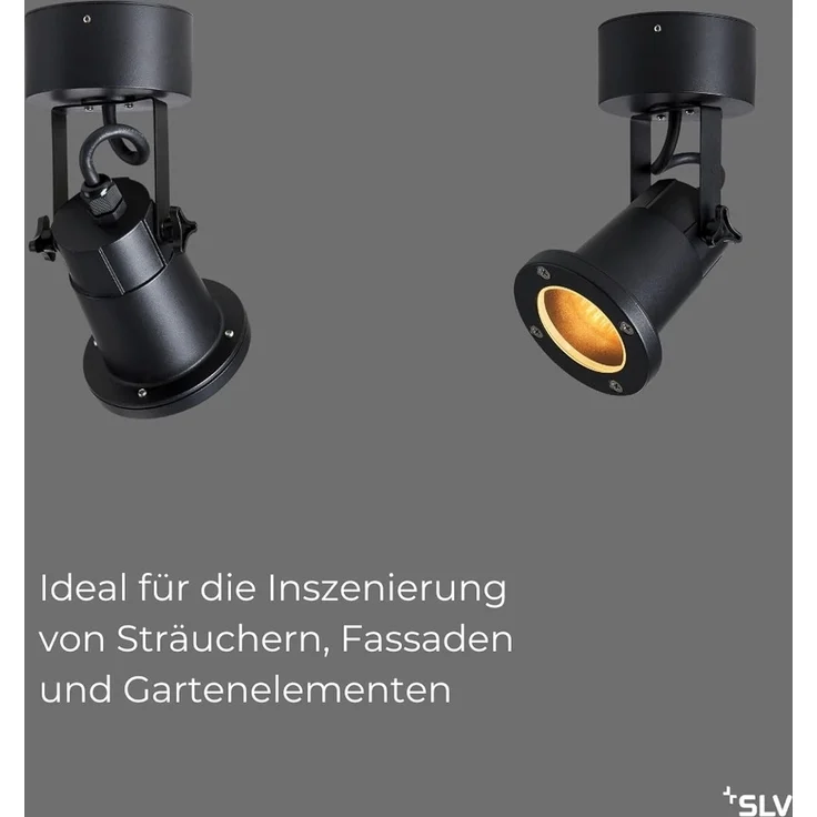 SLV Leuchte 1002867 NAUTILUS WL QPAR51 Outdoor Wandaufbauleuchte schwarz – Bild 6