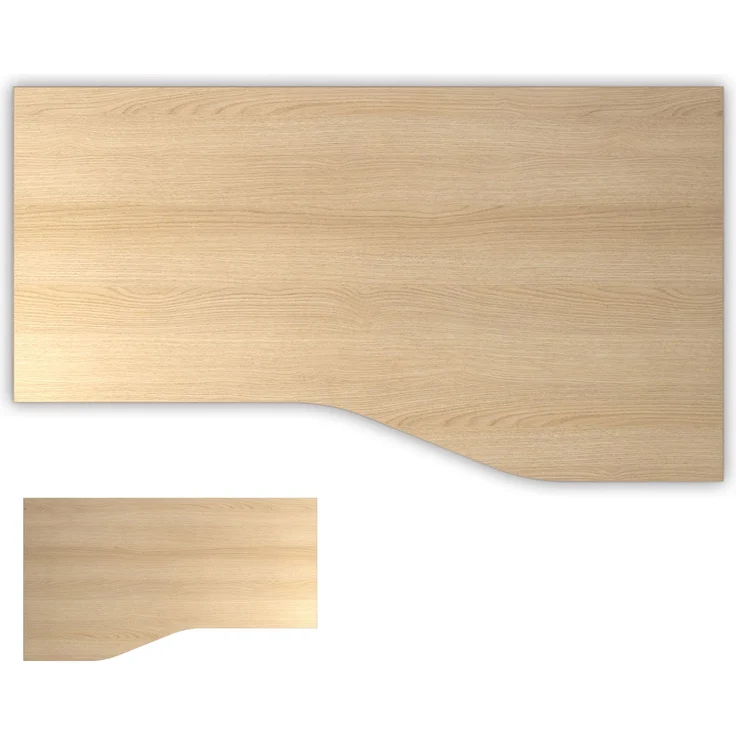 bümö Tischplatte 180x100 cm in Eiche, Schreibtischplatte aus Holz, Holzplatte, Spanplatte kratzfest beschichtet, ABS-Kante, 120 kg Tragkraft für DIY Homeoffice & Co, PL-18-E