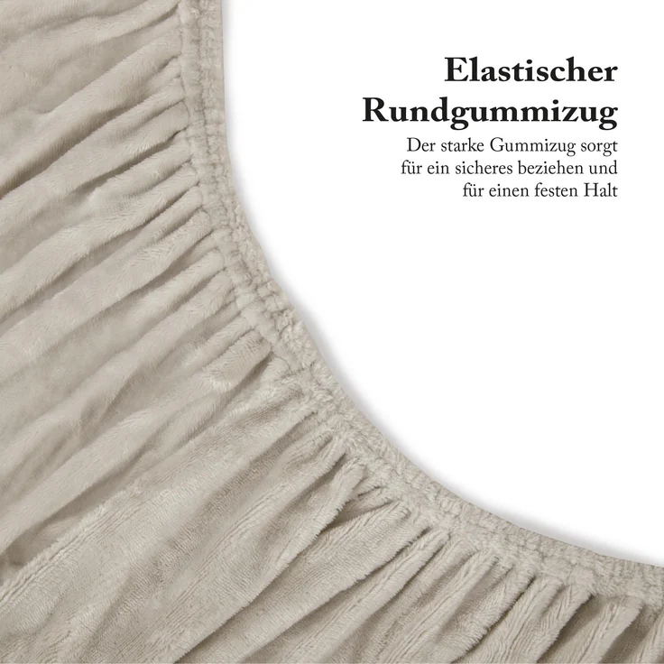 Spannbettlaken Cashmere Touch - Wolkenschloss 90-100 x 200cm Natur – Bild 5